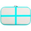 Uppblåsbar gymnastikmatta med pump PVC grön vidaXL 60 x 100 x 20 cm – miniatyr 4