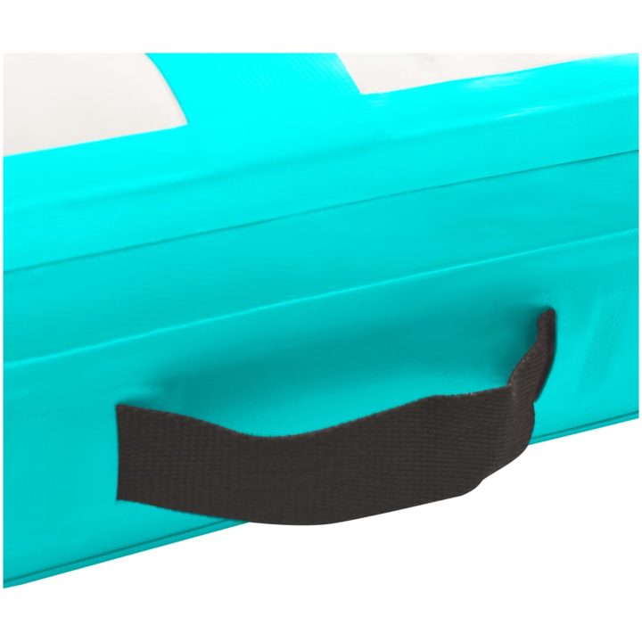 Uppblåsbar gymnastikmatta med pump PVC grön vidaXL 60 x 100 x 20 cm – bild 5