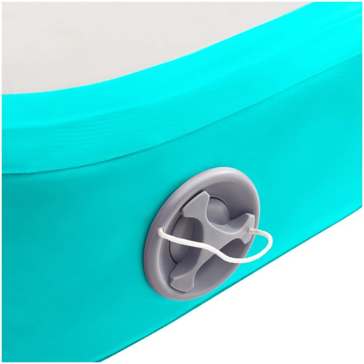 Uppblåsbar gymnastikmatta med pump PVC grön vidaXL 60 x 100 x 20 cm – bild 7