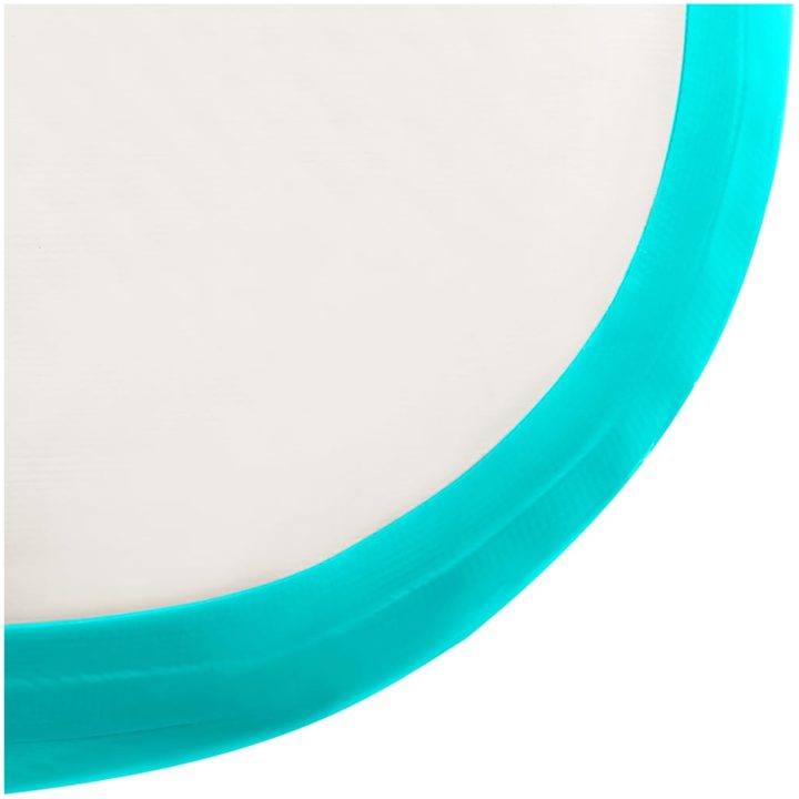 Uppblåsbar gymnastikmatta med pump PVC grön vidaXL 60 x 100 x 20 cm – bild 10