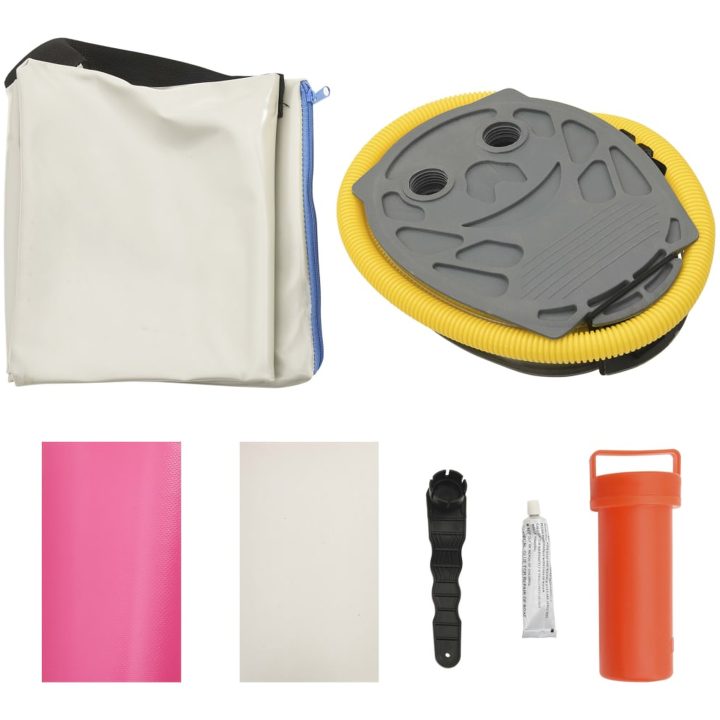 Uppblåsbar gymnastikmatta med pump PVC rosa vidaXL 60 x 100 x 10 cm – bild 11