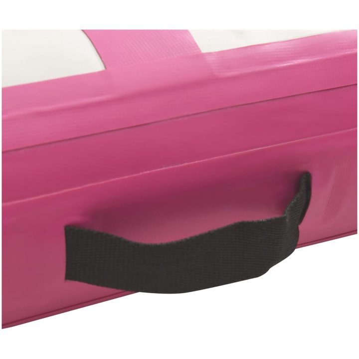 Uppblåsbar gymnastikmatta med pump PVC rosa vidaXL 60 x 100 x 10 cm – bild 5
