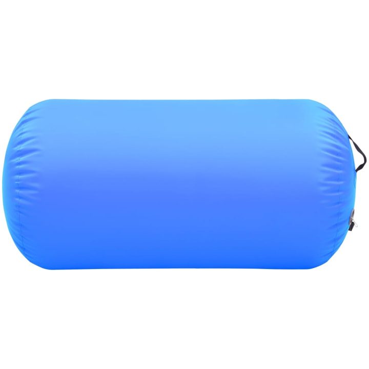 Uppblåsbar gymnastikrulle med pump PVC blå vidaXL 120 x 90 cm – bild 3