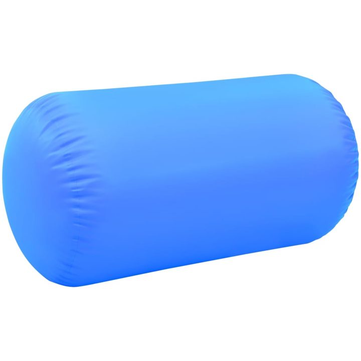 Uppblåsbar gymnastikrulle med pump PVC blå vidaXL 120 x 90 cm – bild 5
