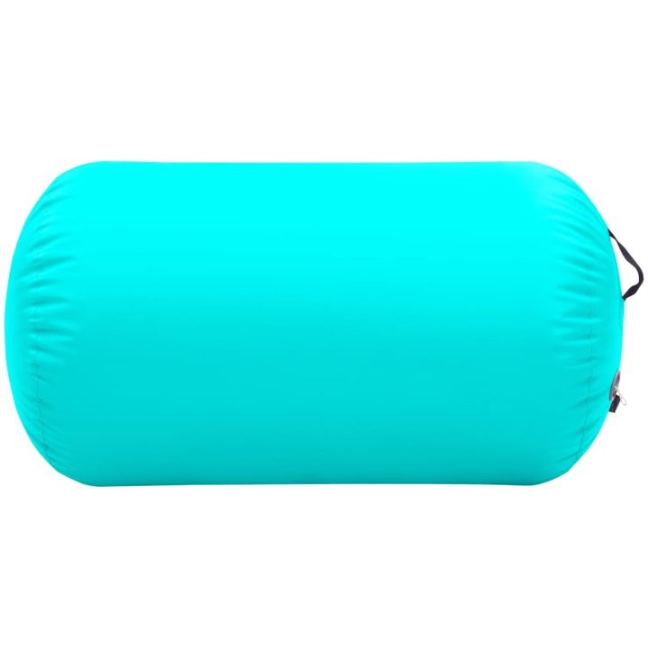 Uppblåsbar gymnastikrulle med pump PVC grön vidaXL 100 x 60 cm – bild 3