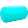 Uppblåsbar gymnastikrulle med pump PVC grön vidaXL 100 x 60 cm – miniatyr 5