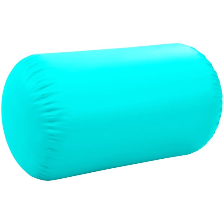 Uppblåsbar gymnastikrulle med pump PVC grön vidaXL 100 x 60 cm – bild 5