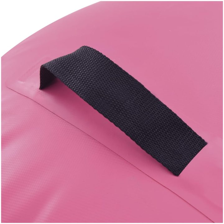 Uppblåsbar gymnastikrulle med pump PVC rosa vidaXL 120 x 90 cm – bild 6
