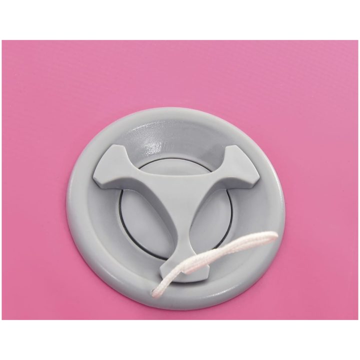 Uppblåsbar gymnastikrulle med pump PVC rosa vidaXL 120 x 90 cm – bild 7