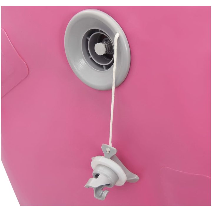 Uppblåsbar gymnastikrulle med pump PVC rosa vidaXL 120 x 90 cm – bild 8