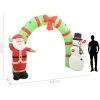 Uppblåsbar juldekoration jultomte & snögubbe LED 223 cm vidaXL – miniatyr 11