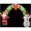 Uppblåsbar juldekoration jultomte & snögubbe LED 223 cm vidaXL – miniatyr 3