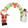 Uppblåsbar juldekoration jultomte & snögubbe LED 223 cm vidaXL – miniatyr 4