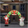 Uppblåsbar juldekoration jultomte & snögubbe LED 223 cm vidaXL – miniatyr 1