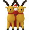 Uppblåsbar juldekoration tomte och ren LED 130 cm vidaXL 130 cm – miniatyr 4