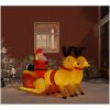 Uppblåsbar juldekoration tomte och ren LED 130 cm vidaXL 130 cm – miniatyr 1