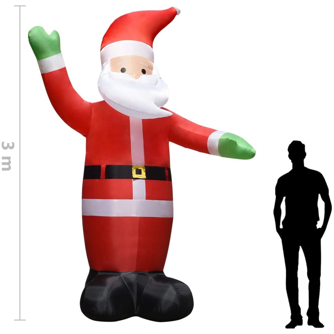 Uppblåsbar jultomte med LED IP44 3 m vidaXL 300 cm – bild 8