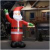 Uppblåsbar jultomte med LED IP44 4,5 m vidaXL 450 cm – miniatyr 1