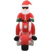 Uppblåsbar jultomte på motorcykel LED IP44 160 cm vidaXL – miniatyr 4