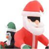 Uppblåsbar jultomte på motorcykel LED IP44 160 cm vidaXL – miniatyr 6