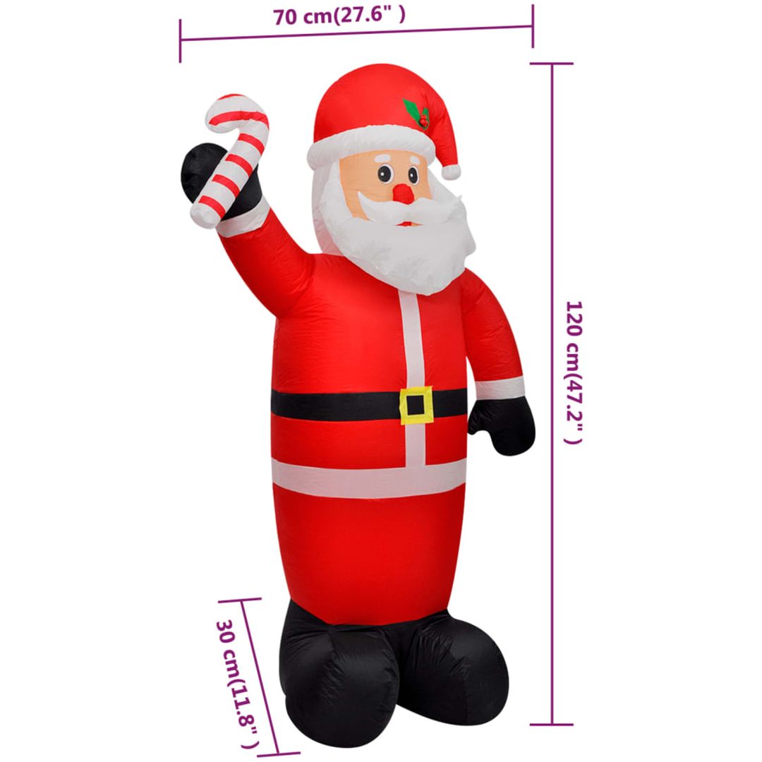 Uppblåsbar jultomte vidaXL 120 cm – bild 4
