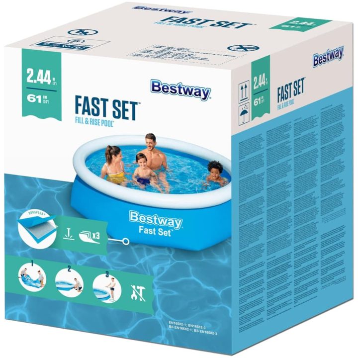 Uppblåsbar pool Fast Set rund 244x66 cm 57265 Bestway – bild 5