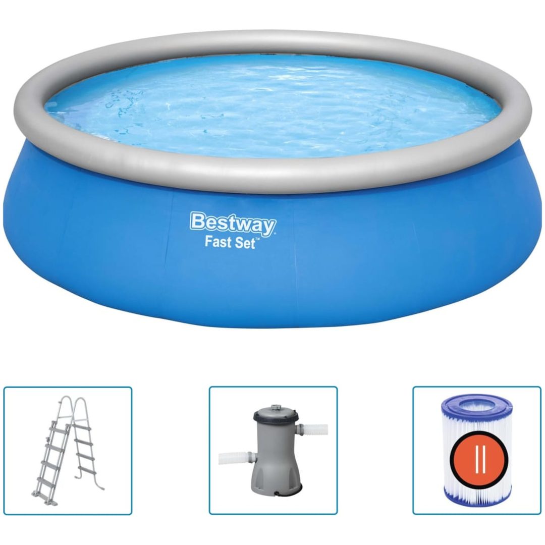 Uppblåsbar pool Fast Set rund 457x122 cm Bestway – bild 2