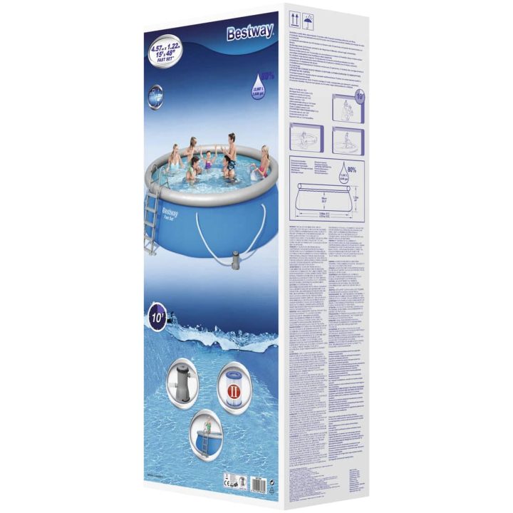 Uppblåsbar pool Fast Set rund 457x122 cm Bestway – bild 9