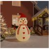 Uppblåsbar snögubbe med LEDs 250 cm vidaXL 250 cm – miniatyr 1