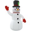 Uppblåsbar snögubbe med LEDs vidaXL 120 cm – miniatyr 3
