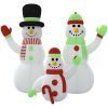 Uppblåsbara snögubbar med LEDs vidaXL 360 cm – miniatyr 3