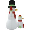 Uppblåsbara snögubbar med LEDs vidaXL 360 cm – miniatyr 5