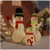 Uppblåsbara snögubbar med LEDs vidaXL 360 cm – miniatyr 1