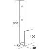 Upphängningsbeslag Ha 40x50x300x5,0 FASTCC Dimension BxDxHxT 40x50x300x50 mm – miniatyr 3