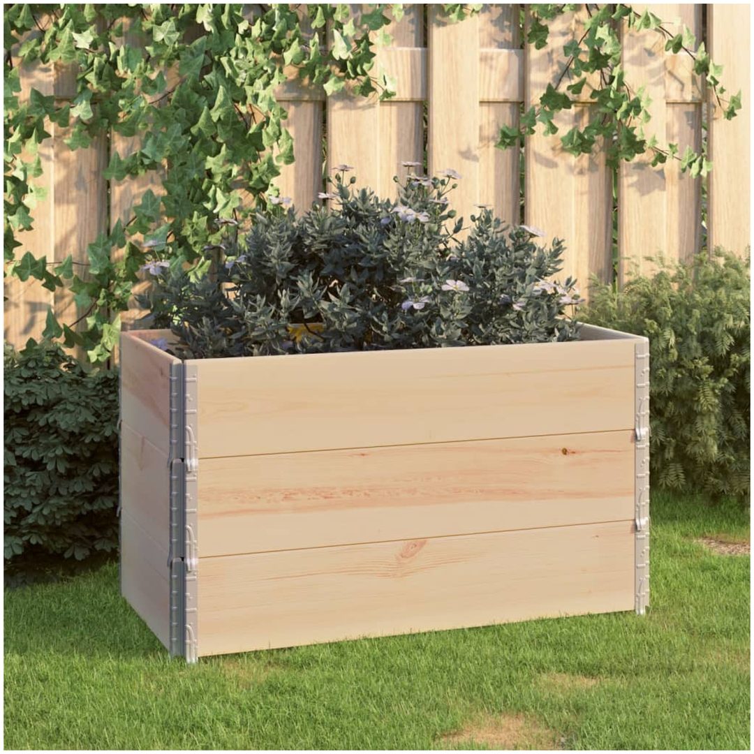 Upphöjd odlingsbädd 3 st massiv furu vidaXL 50 x 100 cm