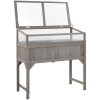 Upphöjd odlingsbädd med växthus 110x54x120 cm massivt granträ vidaXL – miniatyr 2