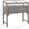 Upphöjd odlingsbädd med växthus 110x54x120 cm massivt granträ vidaXL – miniatyr 12