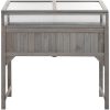 Upphöjd odlingsbädd med växthus 110x54x120 cm massivt granträ vidaXL – miniatyr 3