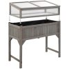 Upphöjd odlingsbädd med växthus 110x54x120 cm massivt granträ vidaXL – miniatyr 5