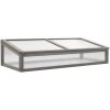Upphöjd odlingsbädd med växthus 110x54x120 cm massivt granträ vidaXL – miniatyr 8