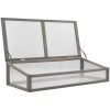 Upphöjd odlingsbädd med växthus 110x54x120 cm massivt granträ vidaXL – miniatyr 10