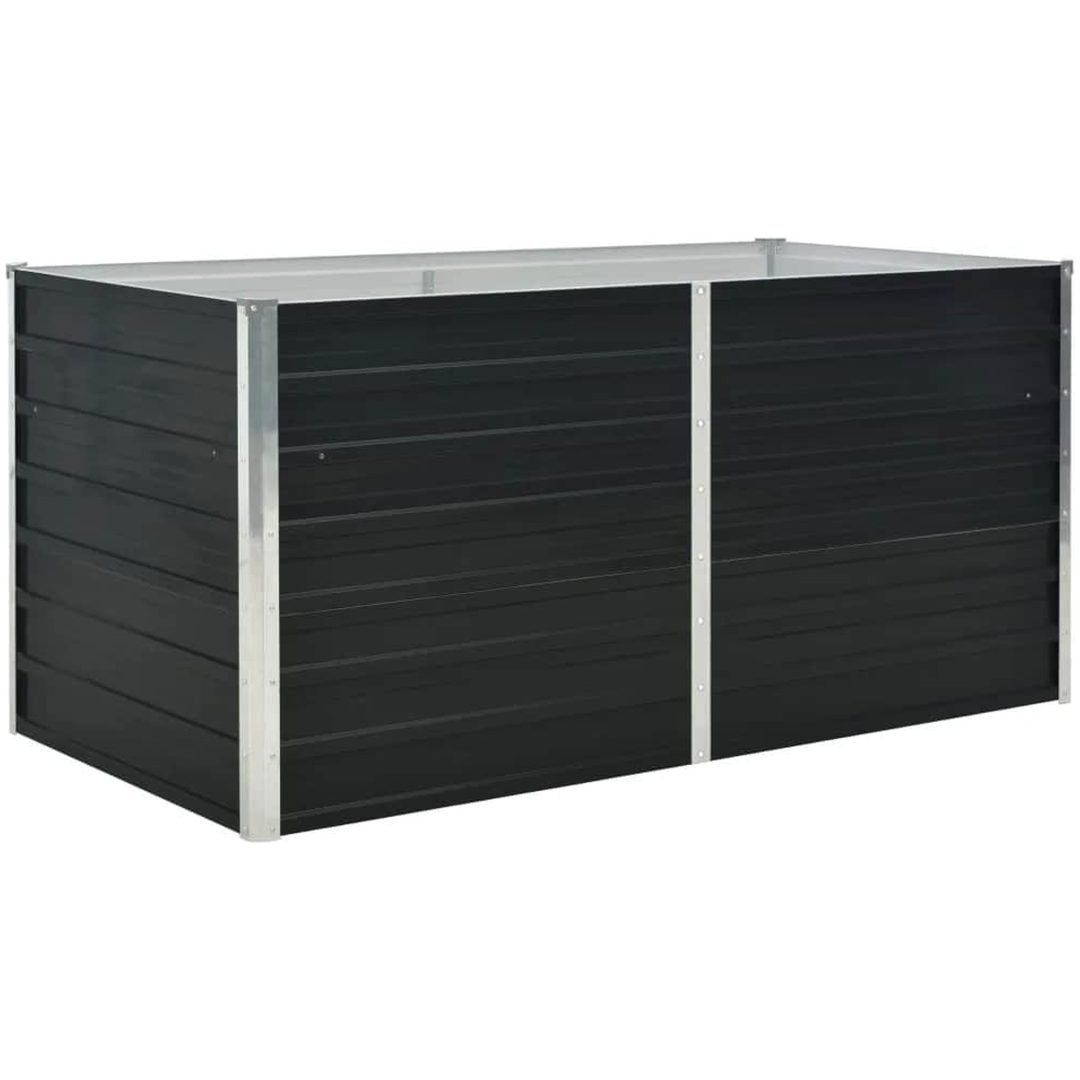Upphöjd odlingslåda antracit galvaniserat stål vidaXL 160 x 80 x 77 cm – bild 2