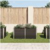 Upphöjd odlingslåda antracit galvaniserat stål vidaXL 160 x 80 x 77 cm – miniatyr 3