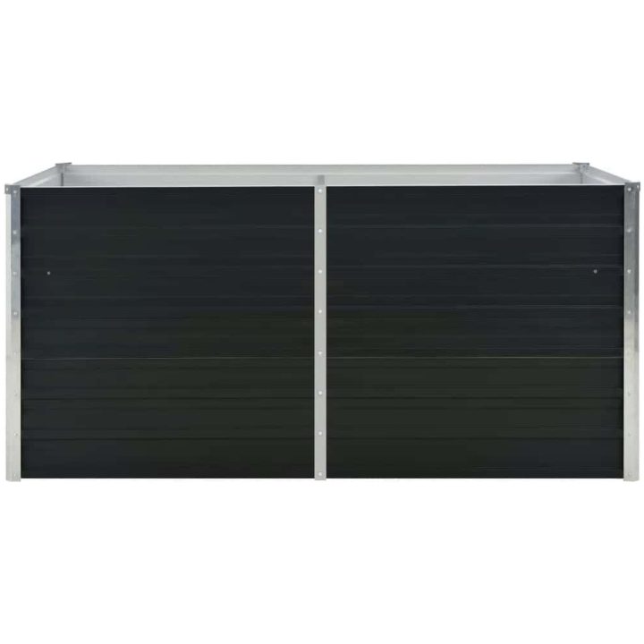 Upphöjd odlingslåda antracit galvaniserat stål vidaXL 160 x 80 x 77 cm – bild 4