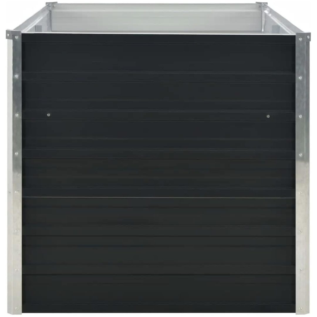 Upphöjd odlingslåda antracit galvaniserat stål vidaXL 160 x 80 x 77 cm – bild 5