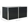 Upphöjd odlingslåda antracit galvaniserat stål vidaXL 160 x 80 x 77 cm – miniatyr 8