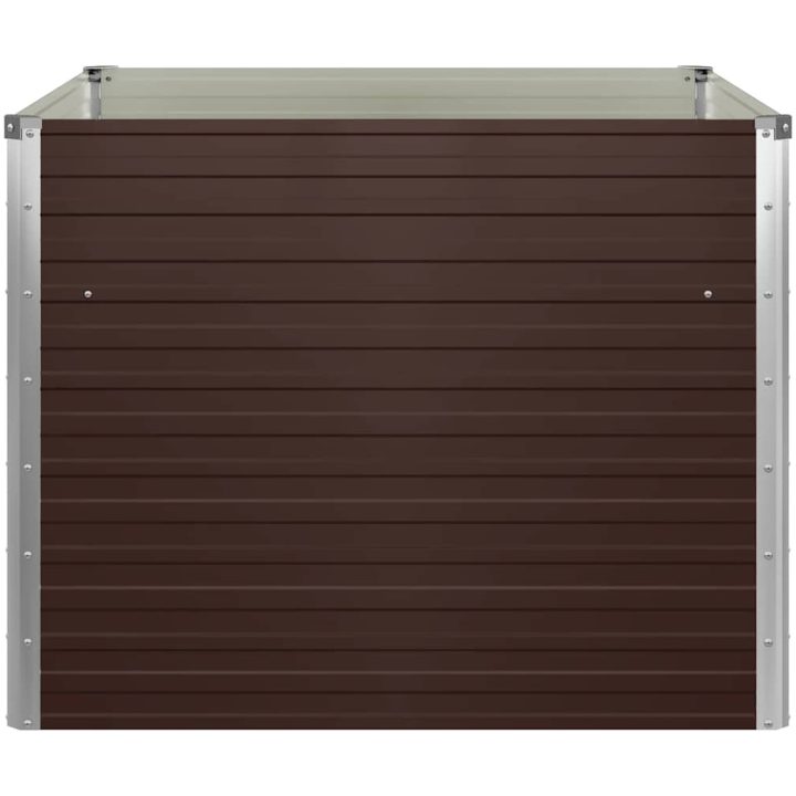 Upphöjd odlingslåda brun 100x100x77 cm galvaniserat stål vidaXL – bild 6