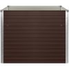 Upphöjd odlingslåda brun 100x100x77 cm galvaniserat stål vidaXL – miniatyr 7