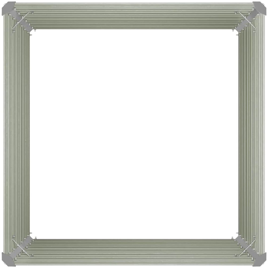 Upphöjd odlingslåda brun 100x100x77 cm galvaniserat stål vidaXL – bild 9