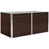 Upphöjd odlingslåda brun galvaniserat stål vidaXL 160 x 80 x 77 cm – miniatyr 2